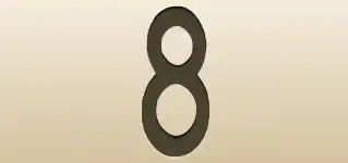 数字の「8」のシルエット