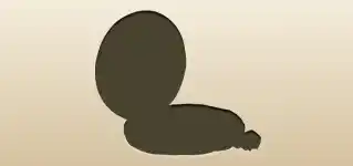 懐中時計のシルエット