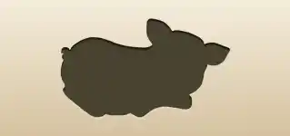 ブタの貯金箱のシルエット