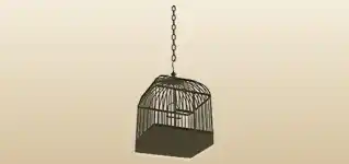 鳥かごのシルエット