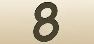 数字の「8」のシルエット
