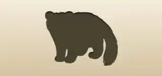 マヌルネコのシルエット