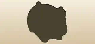 ブタの貯金箱のシルエット