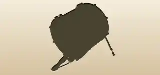 太鼓のシルエット