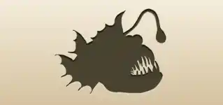 アンコウのシルエット