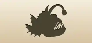 アンコウのシルエット