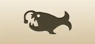 アンコウのシルエット