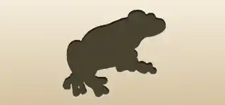カエルのシルエット