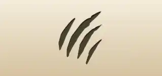 爪痕のシルエット