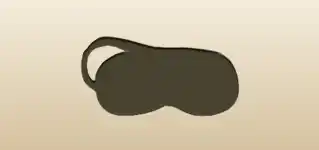 アイマスクのシルエット