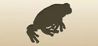 カエルのシルエット
