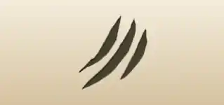 爪痕のシルエット