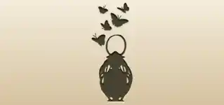 ランタンのシルエット