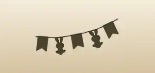 Bunting Flags silhouette