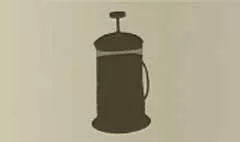 French Press with Tea silhouette