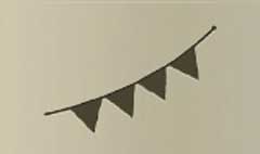 Bunting Flag silhouette
