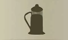 French Press with Tea silhouette