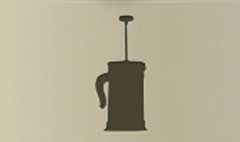 French Press with Tea silhouette