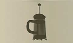 French Press with Tea silhouette