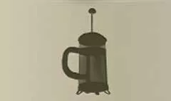 French Press with Tea silhouette
