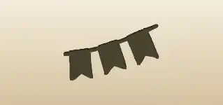 Bunting Flags silhouette