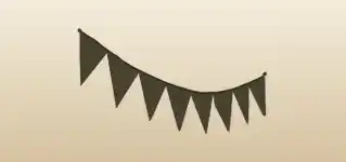 Bunting Flags silhouette