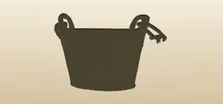 Wooden Bucket silhouette