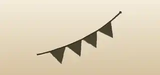 Bunting Flags silhouette