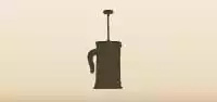 French Press with Tea silhouette