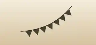 Bunting Flags silhouette