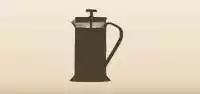 French Press with Tea silhouette