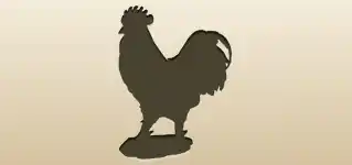 Rooster silhouette
