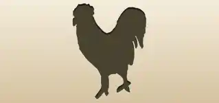 Rooster silhouette