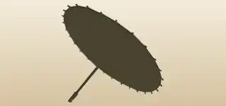 Oil-Paper Umbrella silhouette