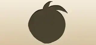 Peach silhouette