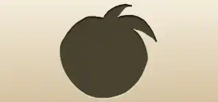 Peach silhouette