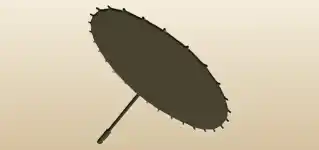 Oil-Paper Umbrella silhouette