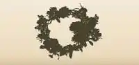 花飾りのシルエット