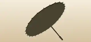 Oil-Paper Umbrella silhouette