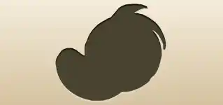 Peach silhouette