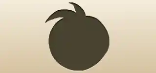 Peach silhouette