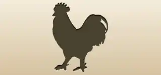 Rooster silhouette
