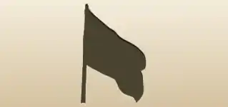 Flag silhouette