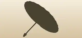 Oil-Paper Umbrella silhouette