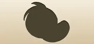 Peach silhouette