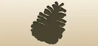 Pinecone silhouette