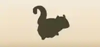 ムササビのシルエット