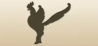 Rooster silhouette