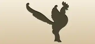 Rooster silhouette