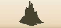 Sandcastle silhouette